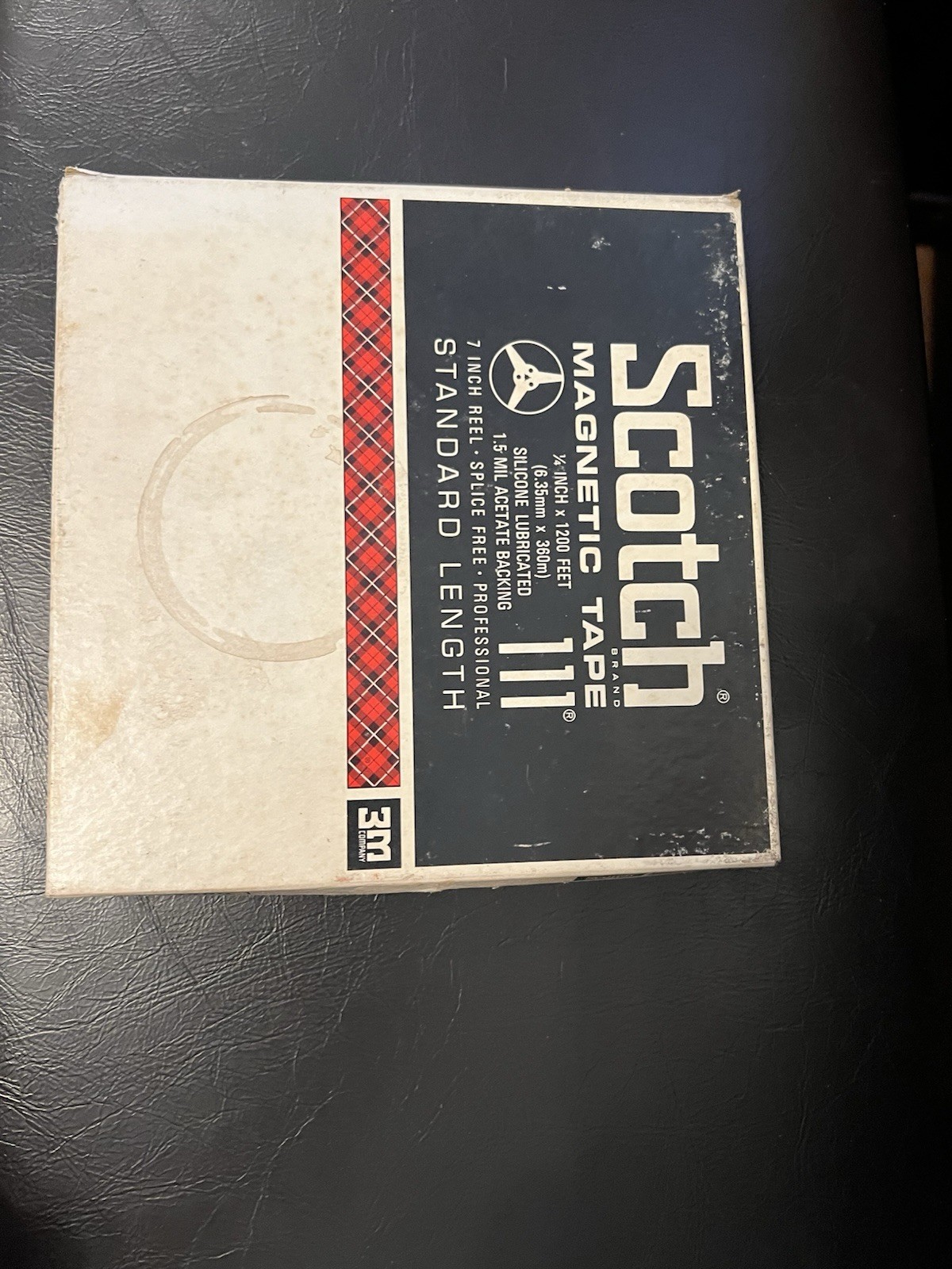 Scotch Magnetic Tape 111 7" Reel 1/4" x 1200' Used, Previously Recorded On.