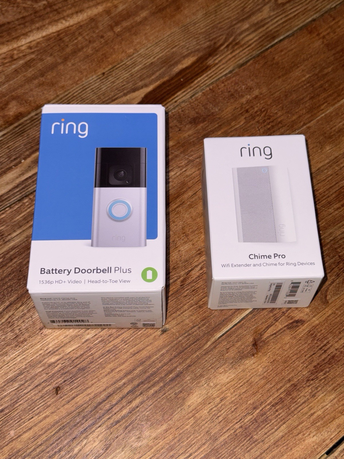 Ring Battery Doorbell Plus & Chime Pro Bundle, Motion Detection, Alexa