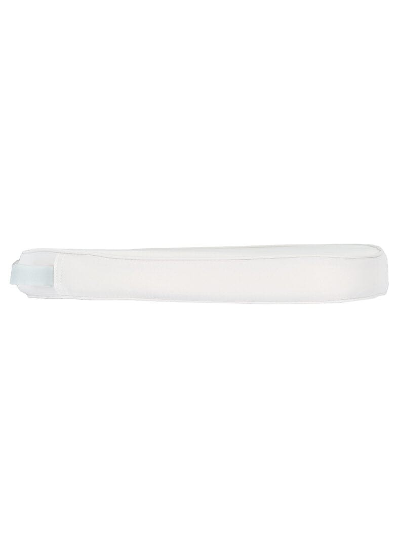 Silver Fabric 2" Thick Cross Back Cushion by Chivari