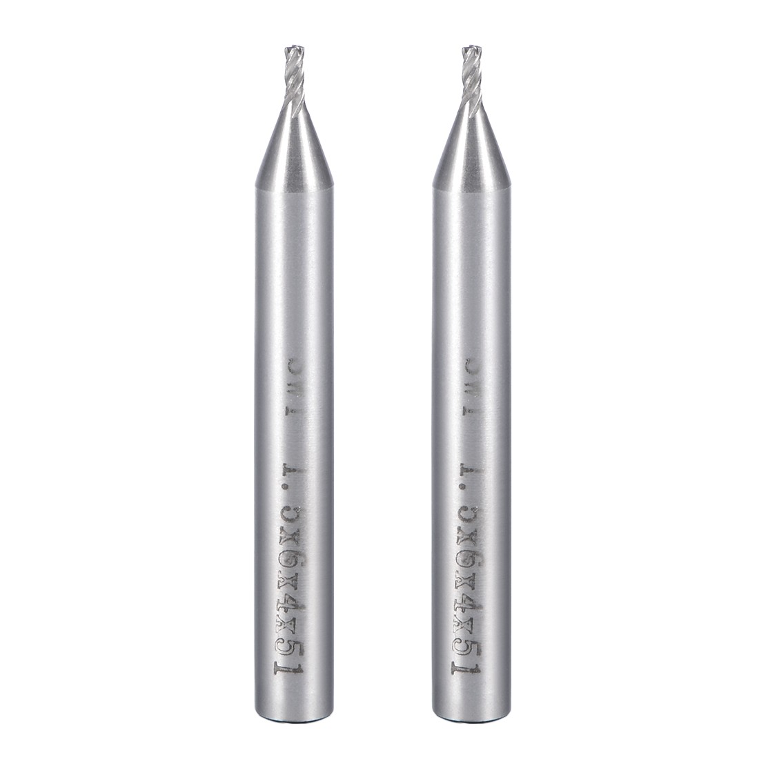 2PCS 6mm Shank 1.5 x 4mm Straight End Mill Cutter CNC Router Bits 4 Flute