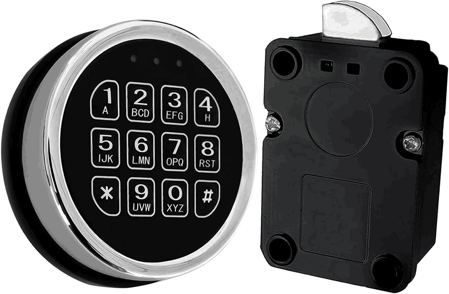 Gun Safe Lock Replacement Chrome Keypad with Swing Bolt Electronic Digital Lock