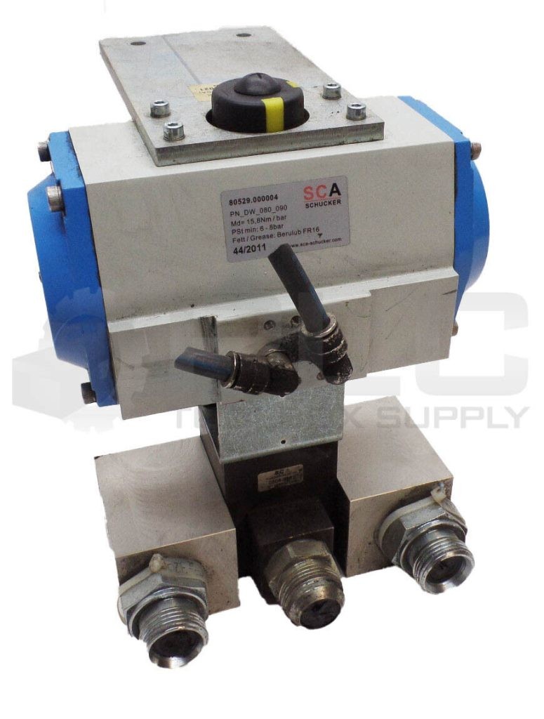 SCHUCKER 80529.000004 ROTARY VALVE ACTUATOR 6-8BAR W/ 80679.000021 PLATE