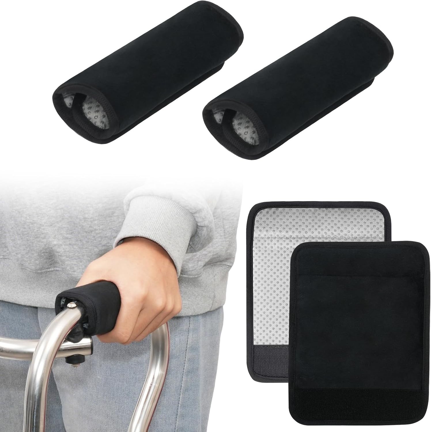 2 Pack Walker Handle Cushions, Soft Non-Slip Padded Covers, Comfortable Moisture