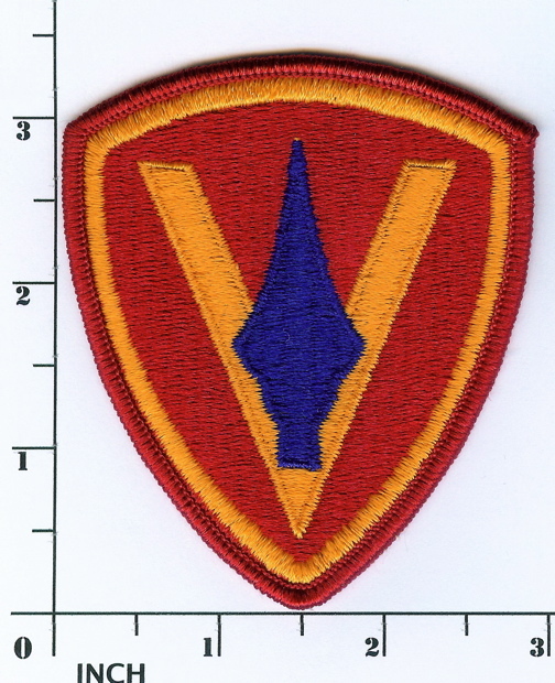USMC 5th Marine Division full embroidered PATCH 5th MarDiv WW2 Vietnam ! Marines