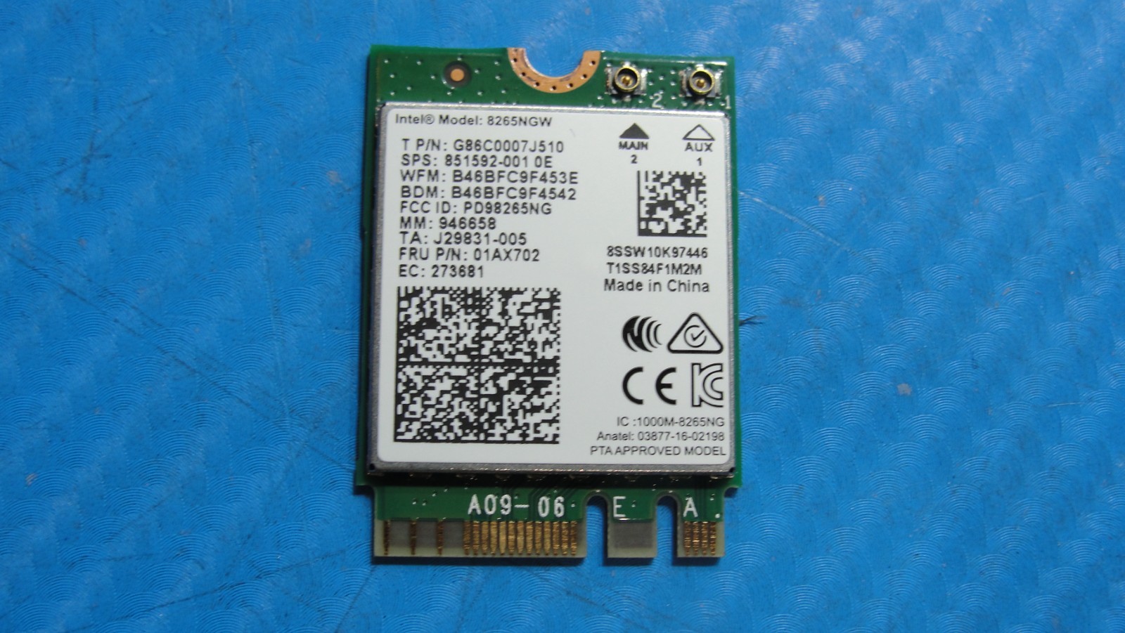 Asus Q525UA-BI7T9 15.6" Genuine Laptop Wireless WiFi Card 8265NGW