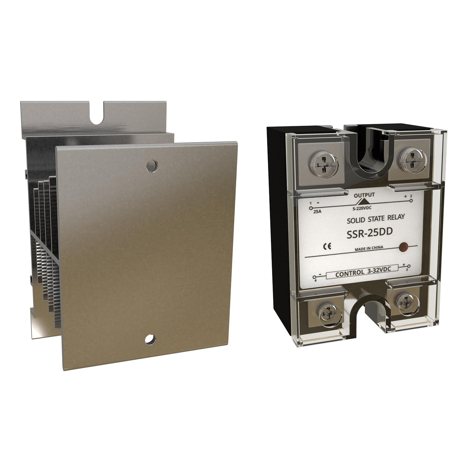 YQSIYU SSR-25DD Single Phase Solid State Relay Module DC to DC, Input 3-32VDC...