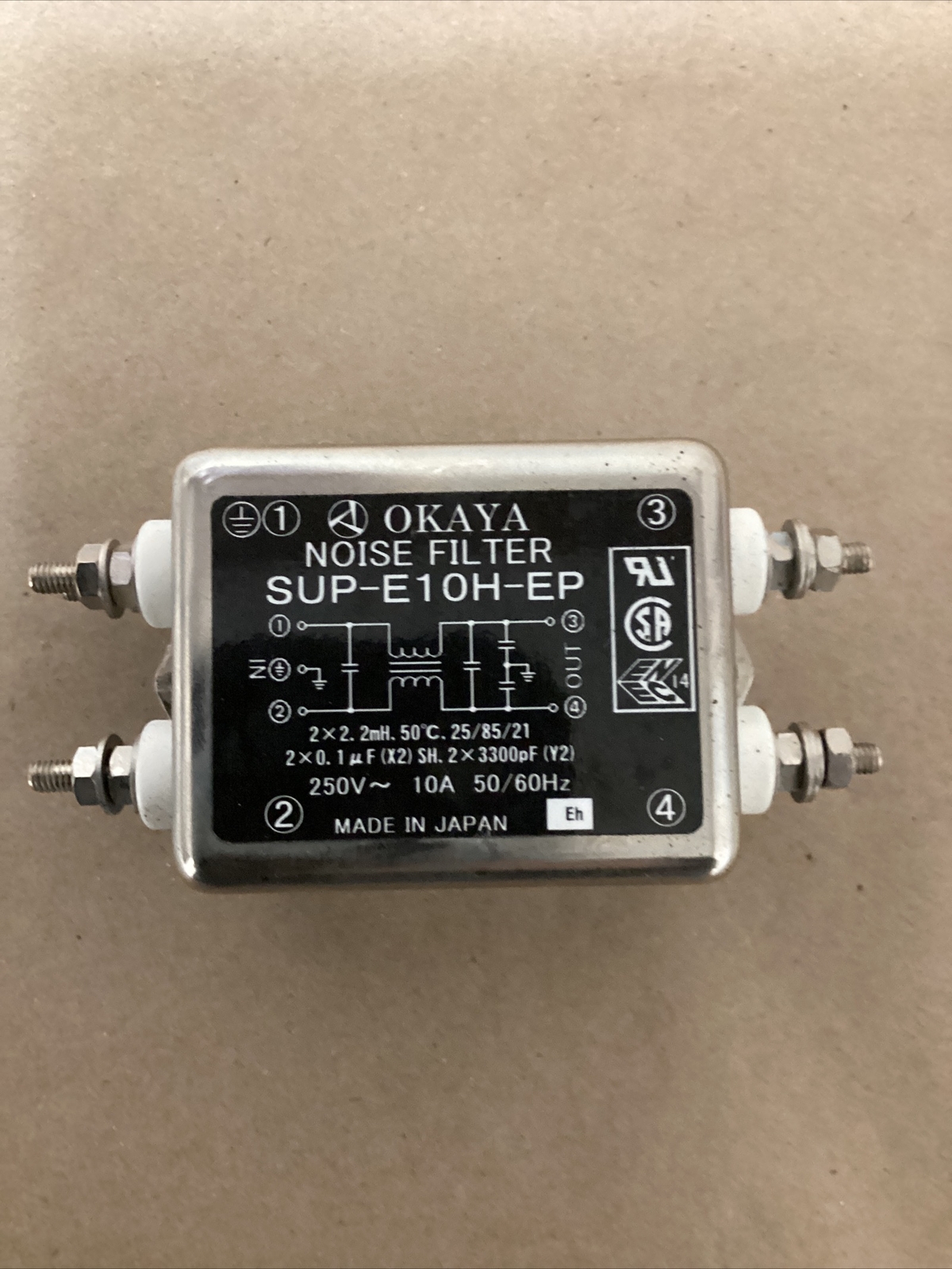 OKAYA SUP-E10H-EP NOISE FILTER || 250V~ | 10 A | 50/60Hz #271PT56FML