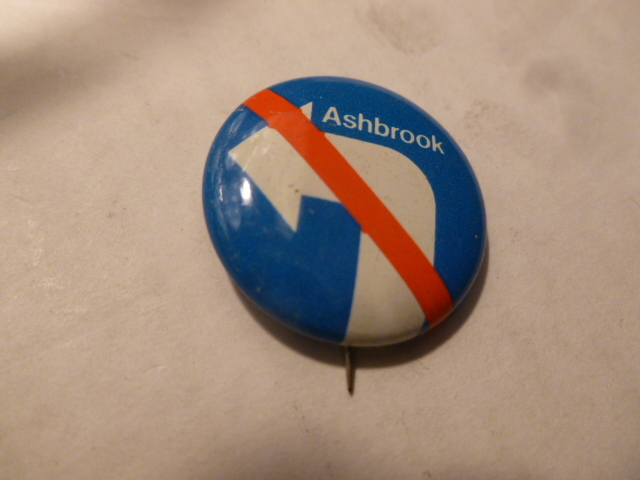 John Ashbrook Presidential Pin Back Campaign 1972 Political Button Ohio Congress