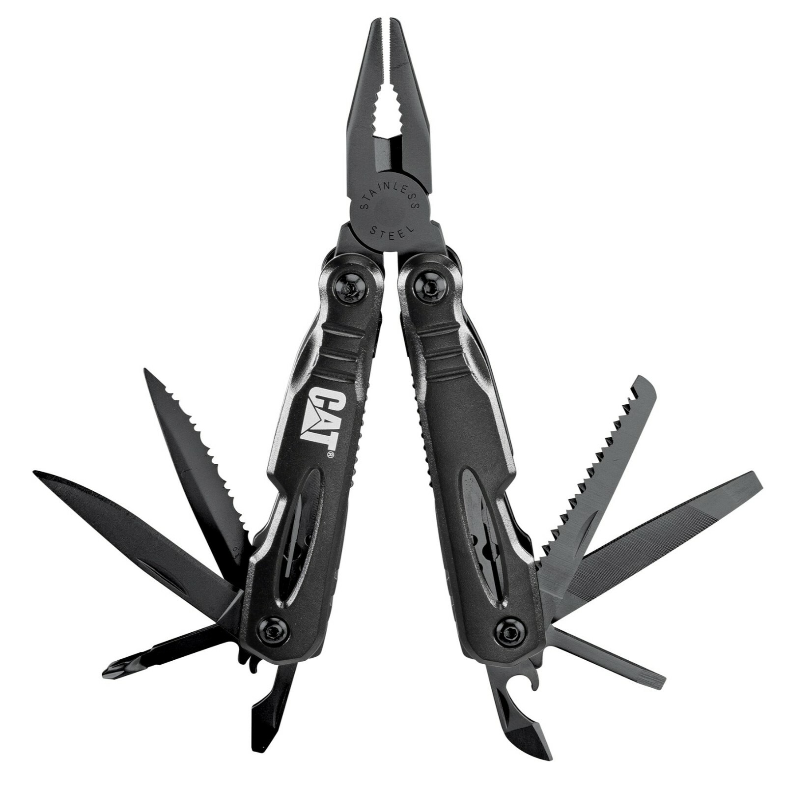 Caterpillar Multi-Function Tool 13-In-1 Black Aluminum Handle Stainless Tools