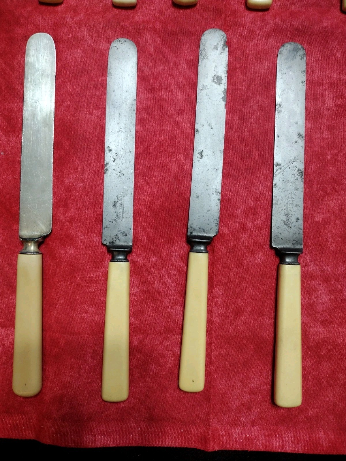 VINTAGE LF&C 15 PIECE FORK (8) & KNIFE (7) Set