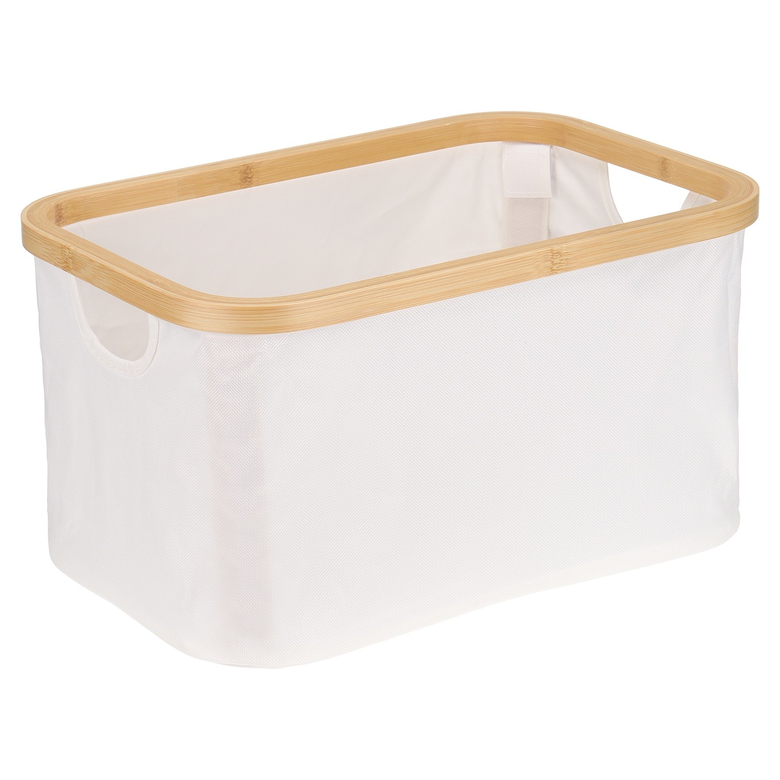 14.9 x 10.2 x 7.8" Storage Baskets Foldable Fabric Closet Storage Bins, White