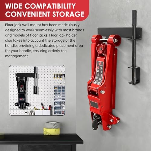 Floor Jack Wall Mount Bracket with Handle Holder Hydraulic Trolley Jack | Wall