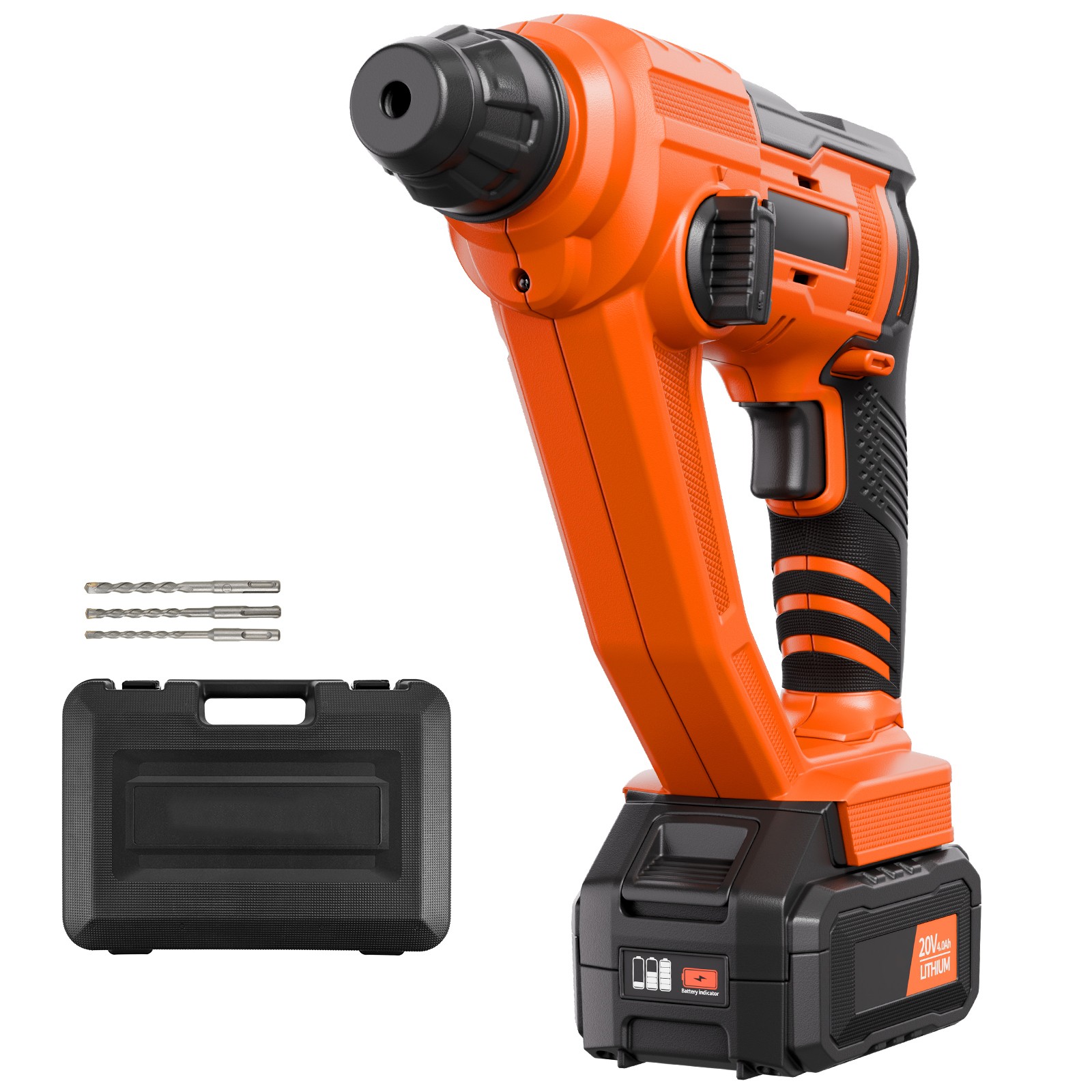 20V SDS-Plus Cordless Rotary Hammer Drill Kit 0.6 in/16 mm 1000RPM 2 Functions