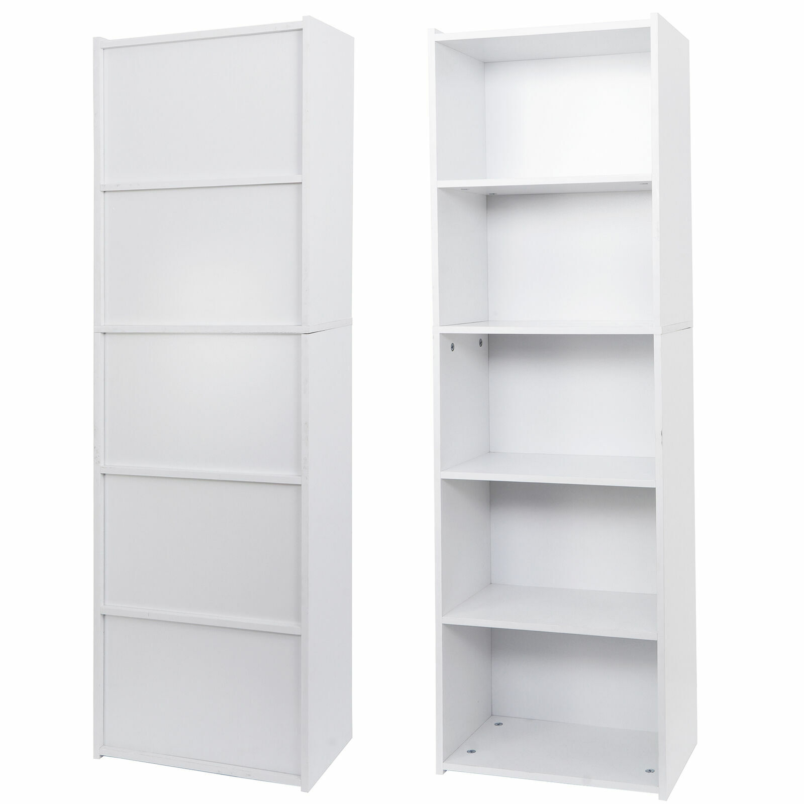 5 Tier Bookcase Bookshelf Storage Wall Shelf Organizer Unit Display Stand
