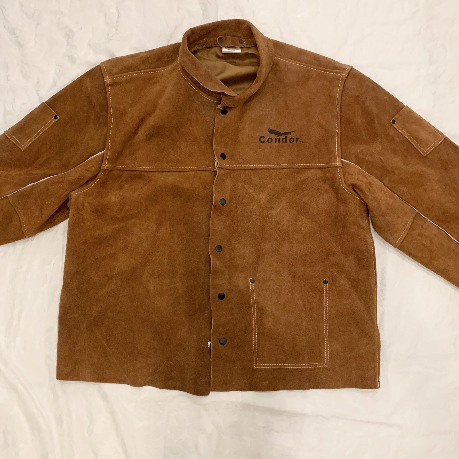 New- Condor 2Ag83 Welding Jacket, Brown, Leather, Xl