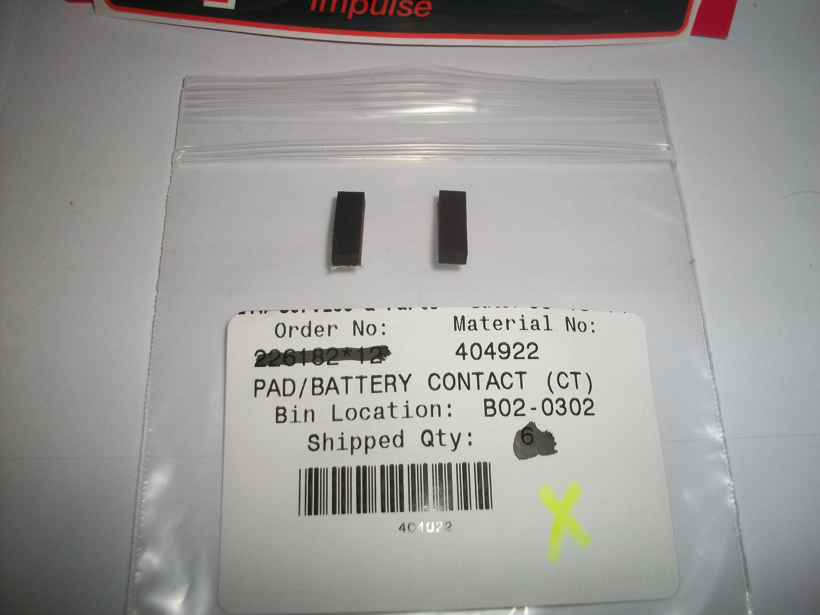 Paslode Part # 404922 - Pad, Battery Contacts (lot of 2)