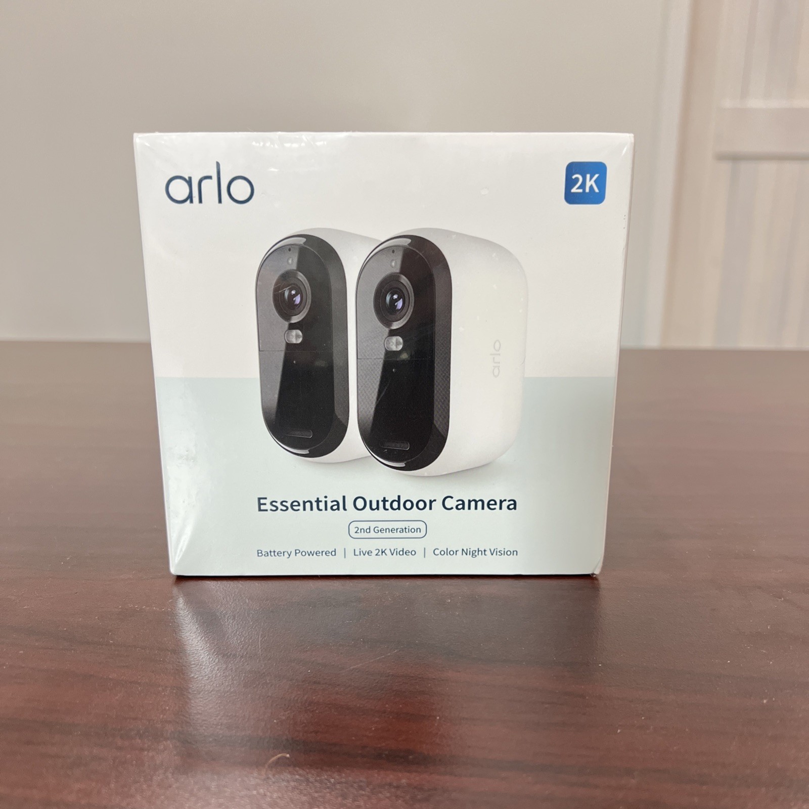 Arlo Essential Security Camera 2K Outdoor Indoor 2nd Gen Spotlight
