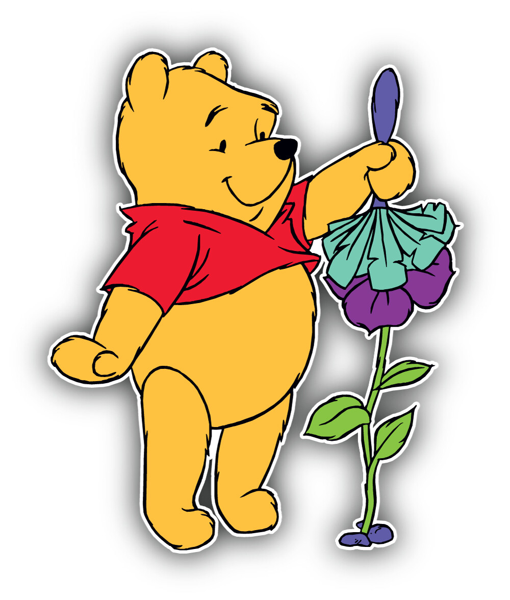 Winnie The Pooh Cartoon Sticker Bumper Decal - ''SIZES''