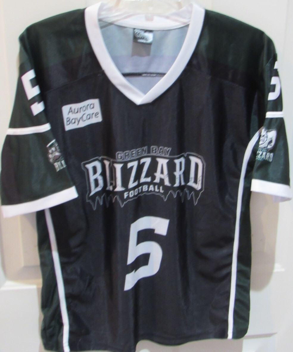 GREEN BAY BLIZZARD AF2 Football Jersey # 5 Youth Boy's XL SGA