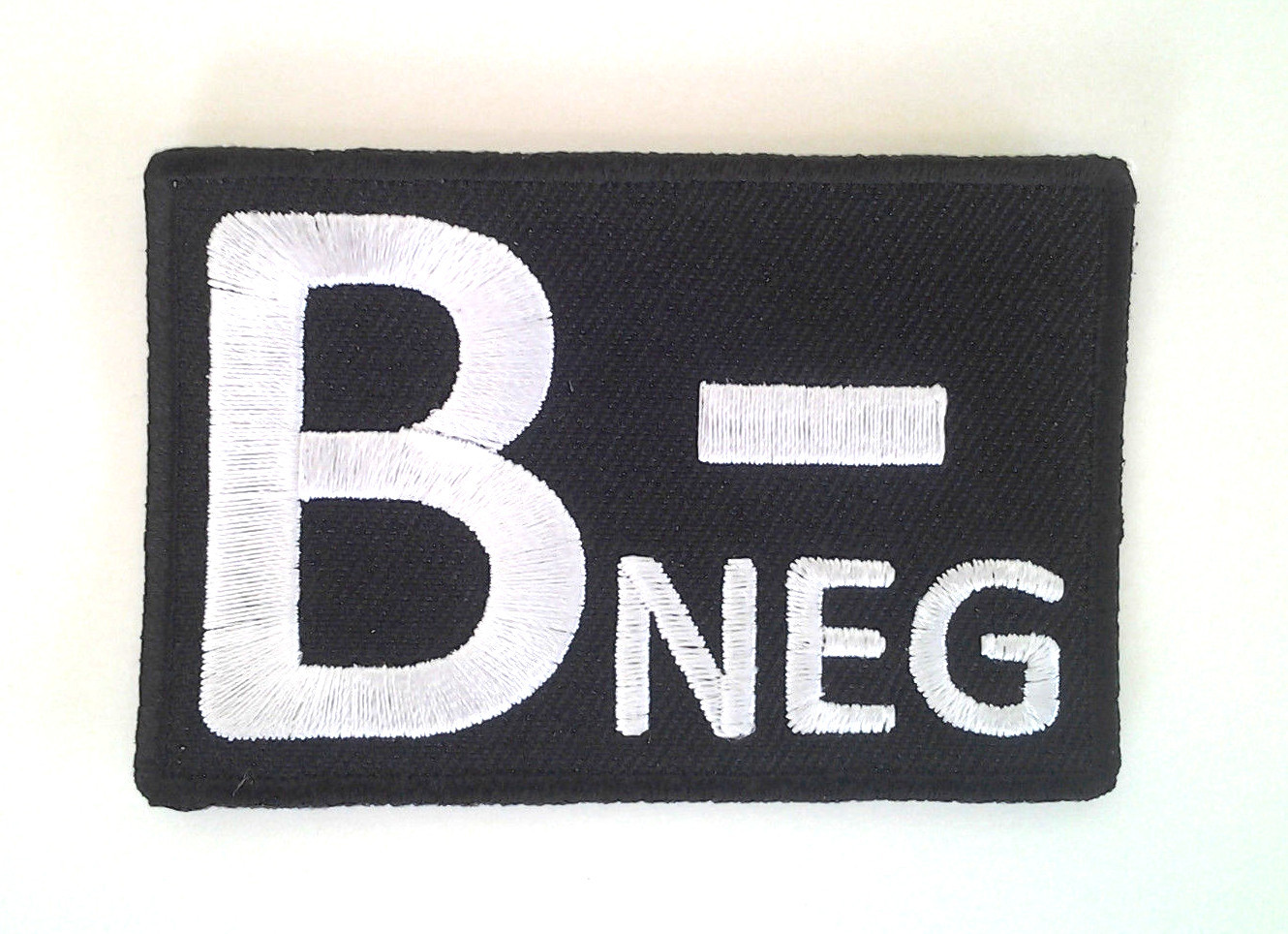 B - NEGATIVE BLOOD ID (3") Biker Patch P4326 E