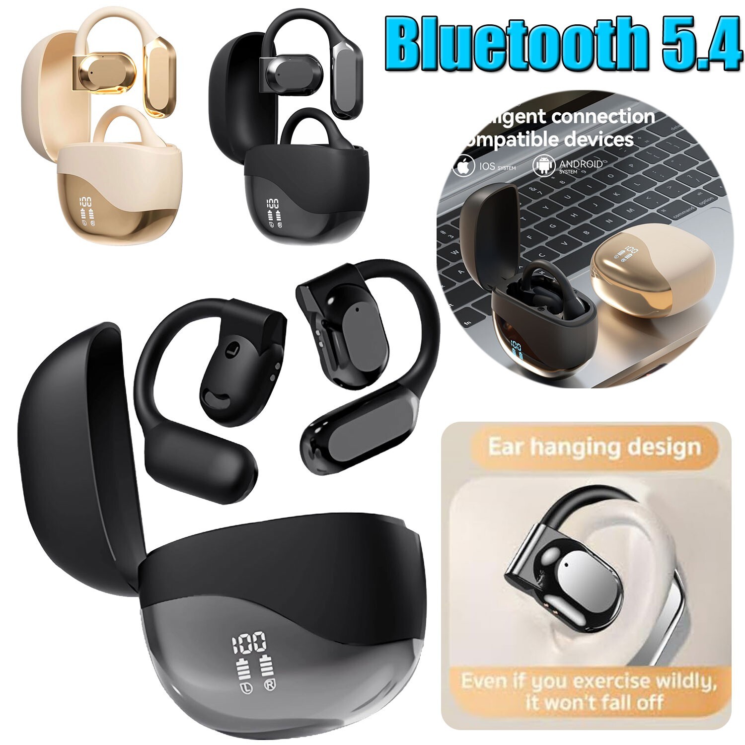 Wireless Bluetooth 5.4 Earbuds Headphones For Motorola Moto G 5G 2022-2026