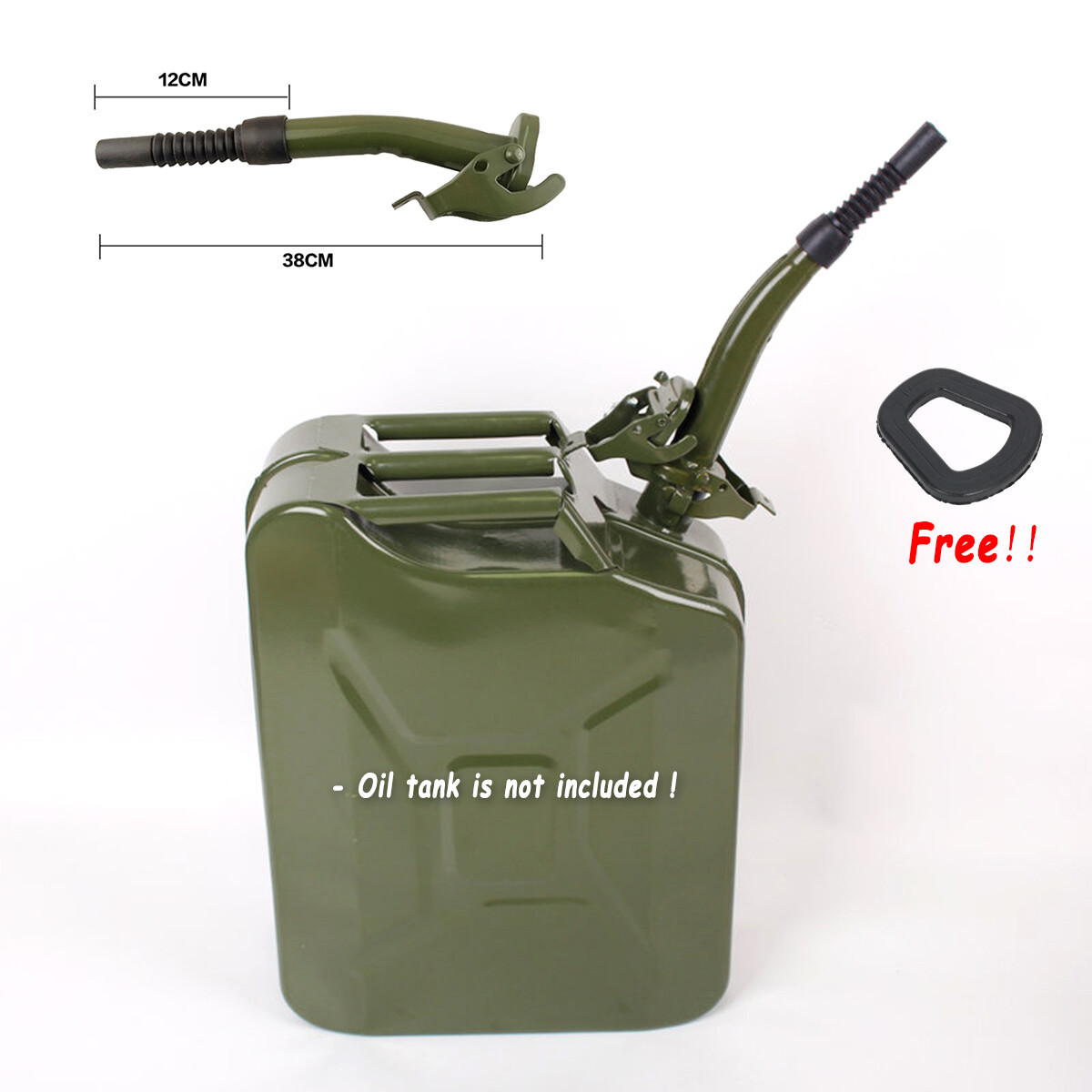 Wavian Flexible Jerry Can Spout / Nozzle built to NATO Military Spec Green New