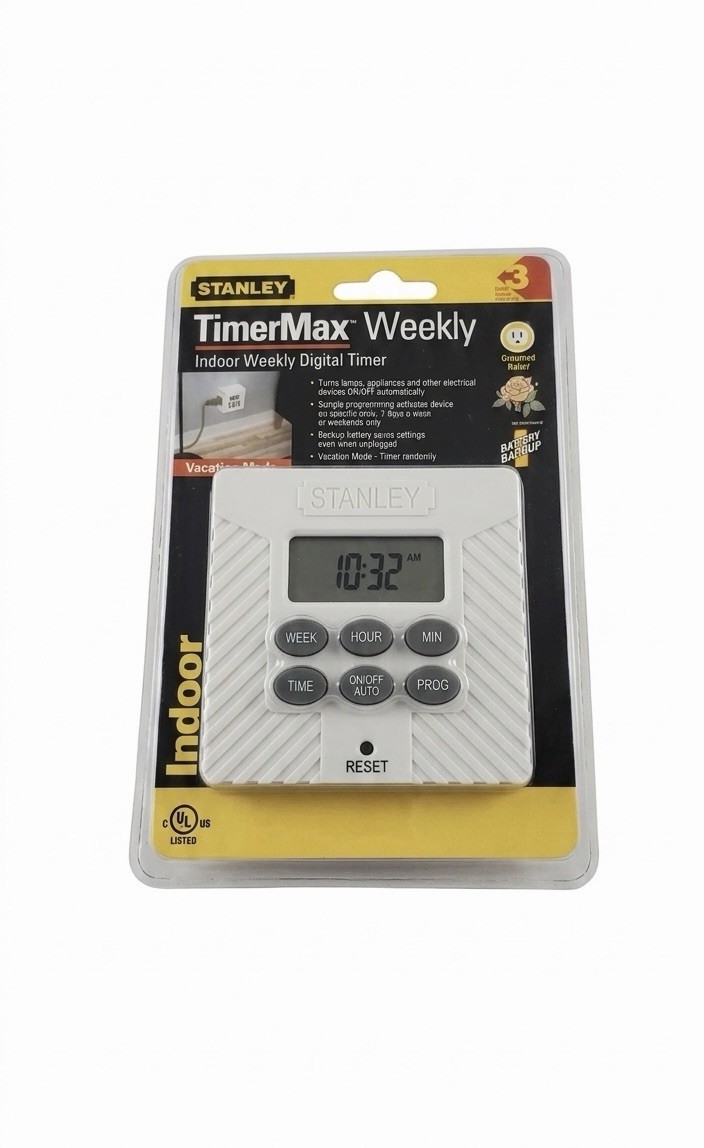 Stanley Timermax Programable Digital Indoor Weekly Timer NEW