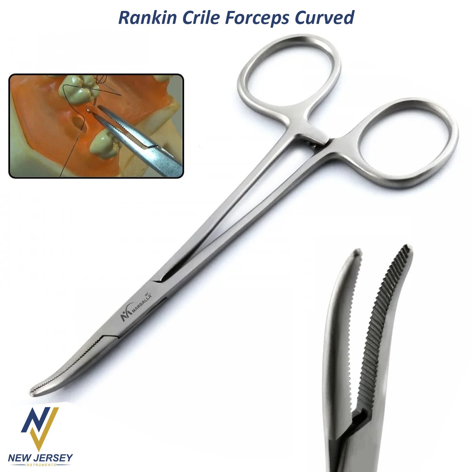 New Rankin Crile Hemostat Forceps CurvedLocking Handle Surgical Instruments