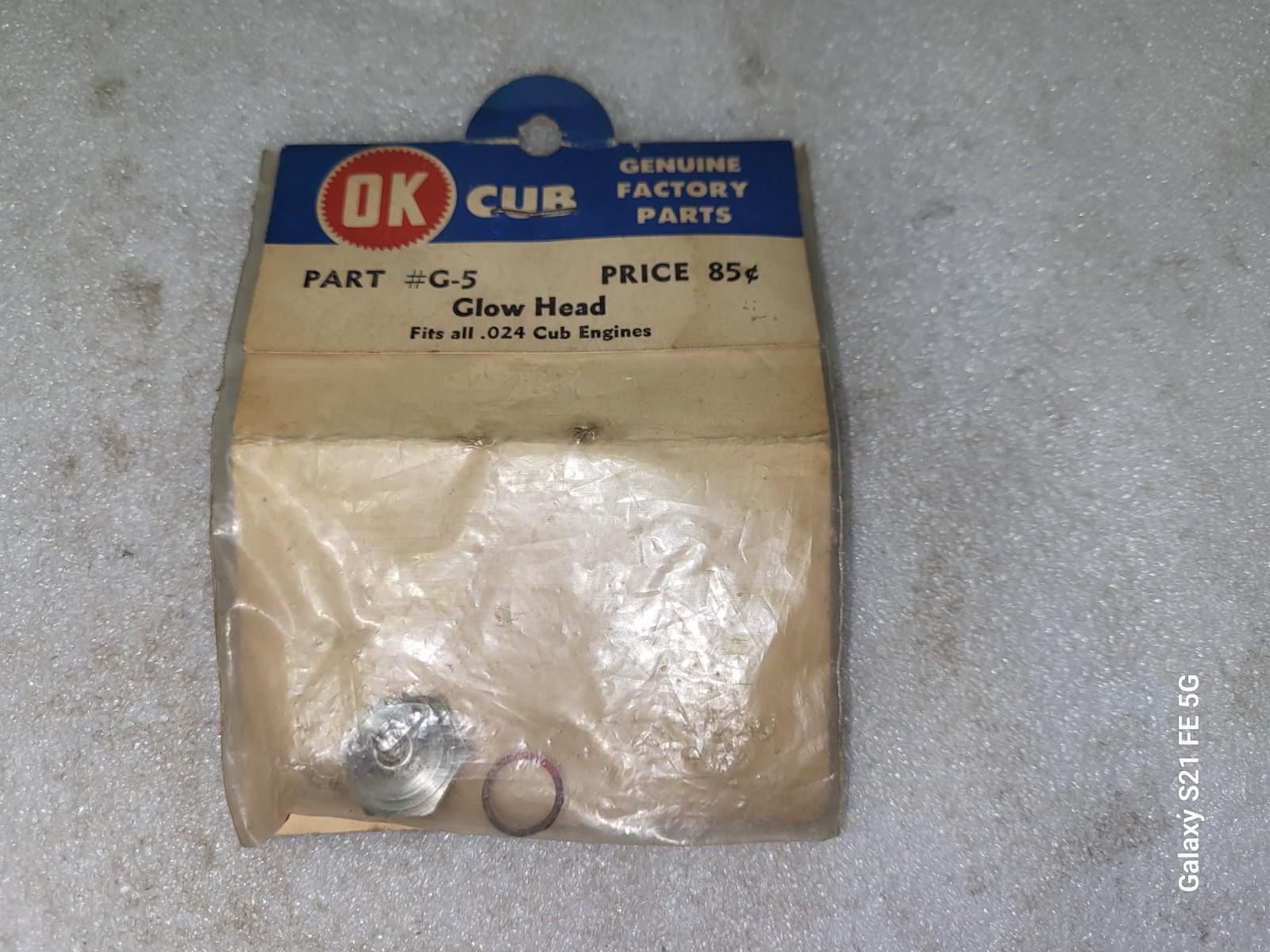 NOS OK Cub Glow Head & Gasket for .024 Engines #G5