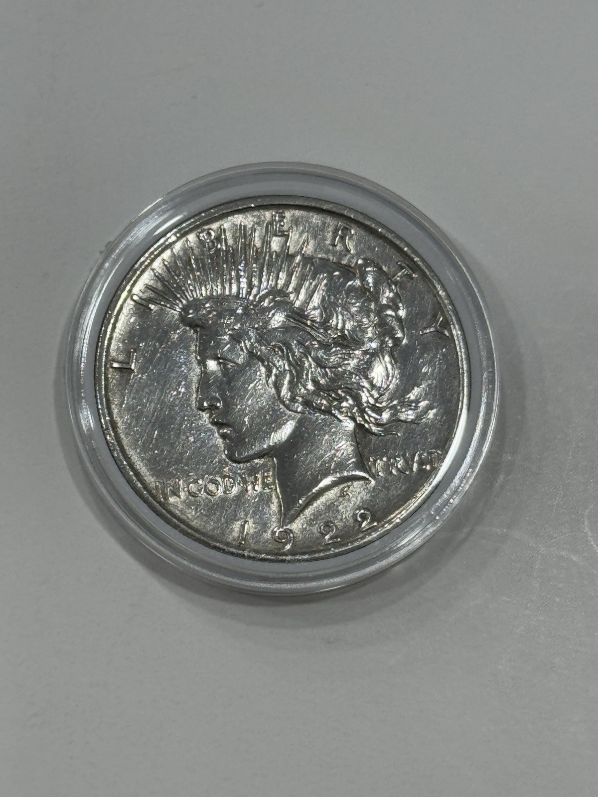 1922 D-Mint Liberty Peace Silver Dollar Coin Clean VG