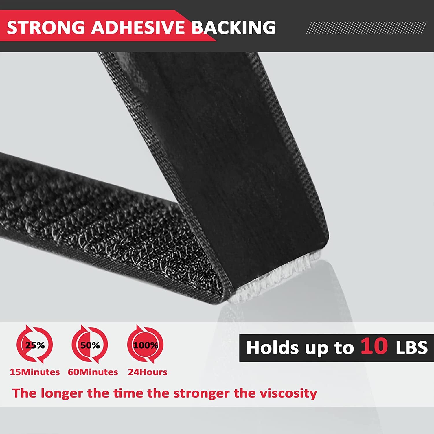 16Ft Self Adhesive Tape Hook and Loop Fastener Extra Sticky Back USA 1/2/3 PCS