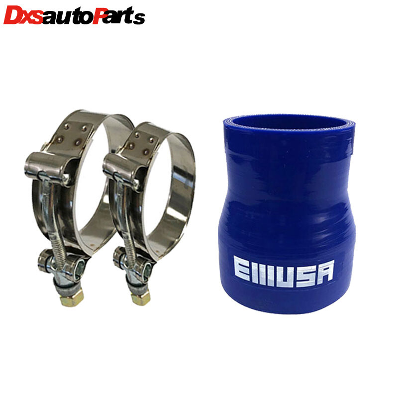 Blue 4-Ply Silicone 2" to 2.5" Hose Coupler Straight+2"Hose Clamp+2.5"Hose Clamp