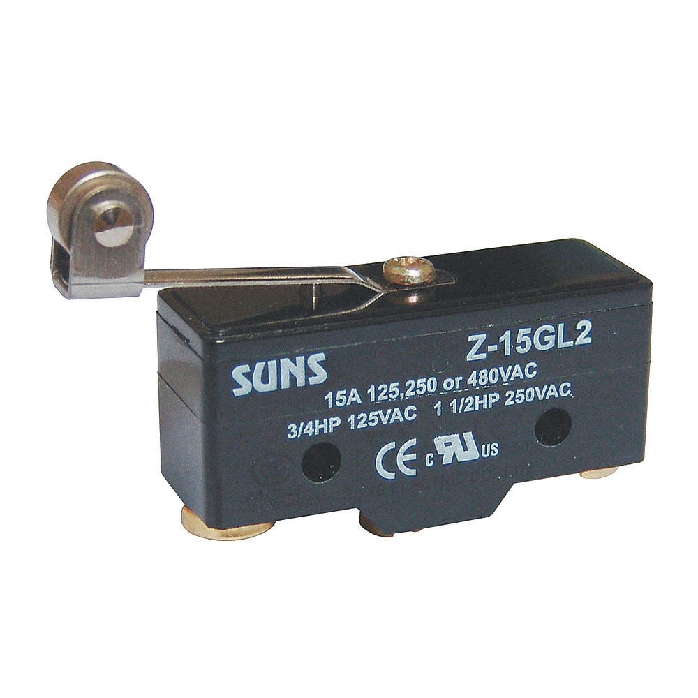 GRAINGER APPROVED 5JEE7 Snap Action Switch, Roller Lever, SPDT 5JEE7