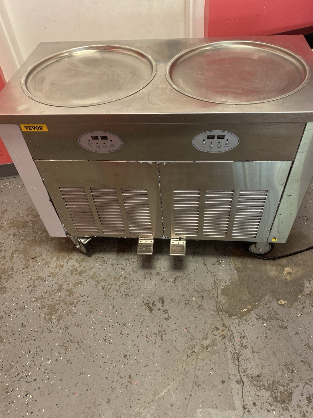 Vevor Double pan Rolled Ice Cream machine