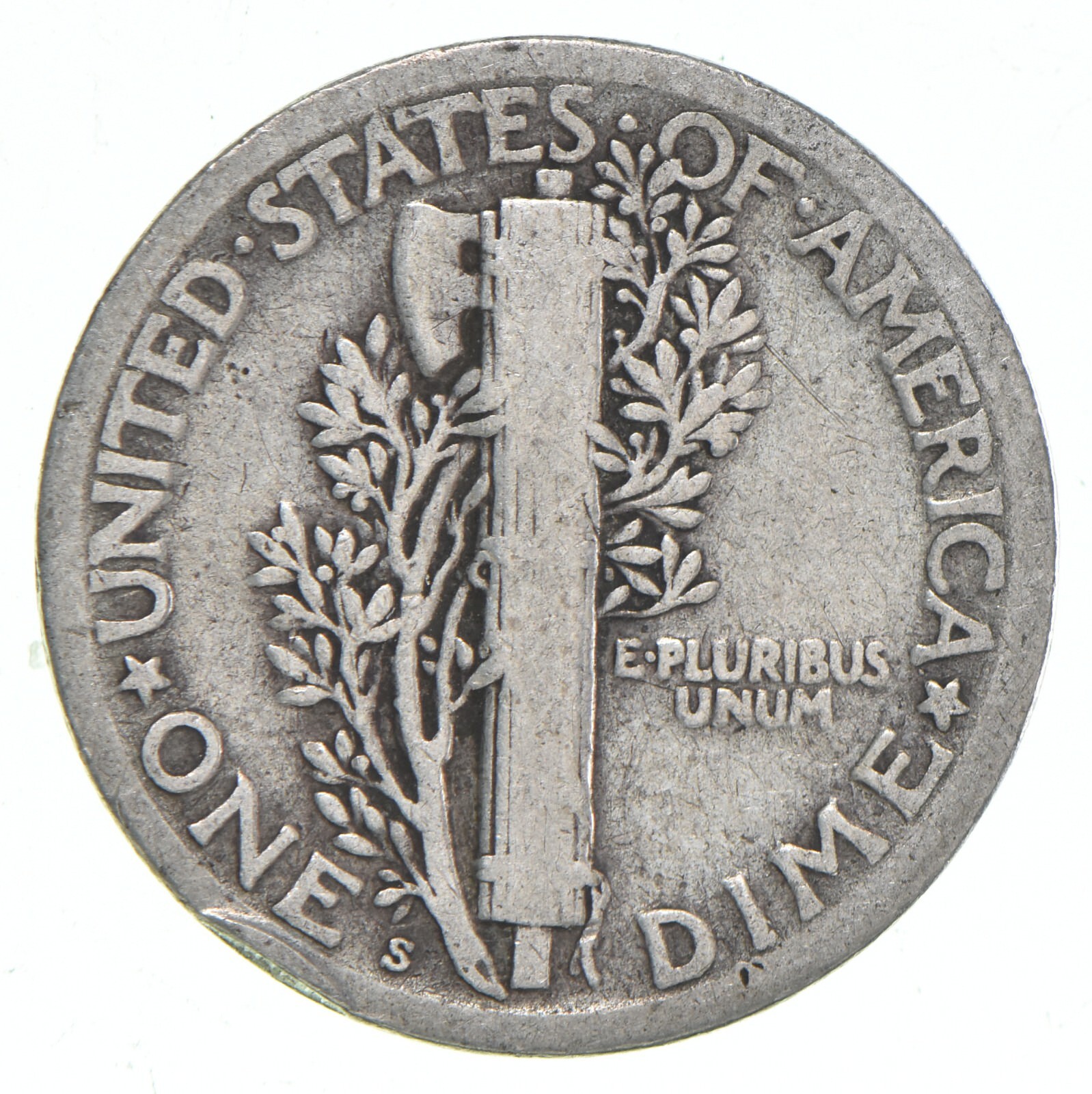 VG+ 1920-S Mercury 90% Silver Dime