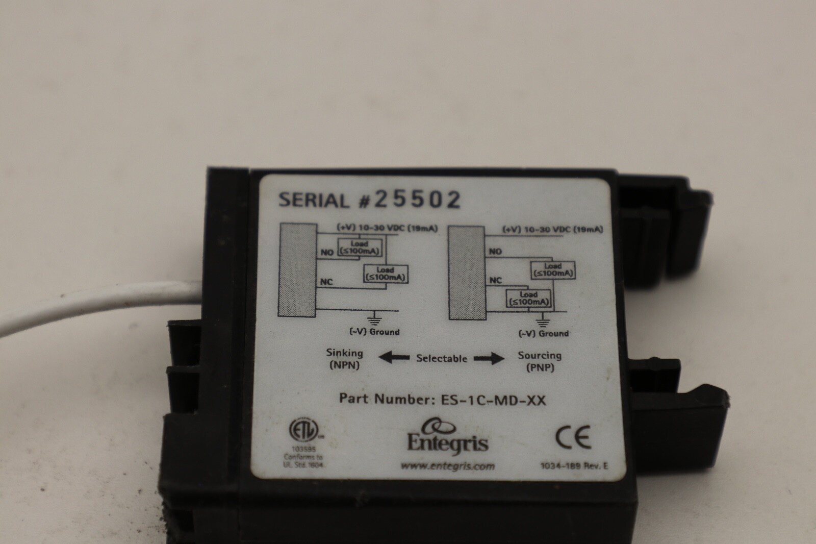 FLUOROWARE ENTEGRIS ES-1C-MD-XX ELECTRONIC ESPY SENSING MODULE