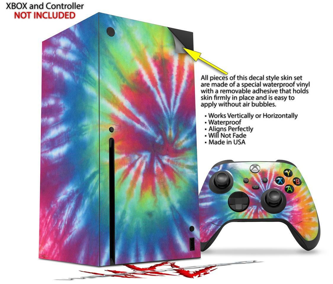 Skins XBOX Series X Console Controller Tie Dye Swirl 104