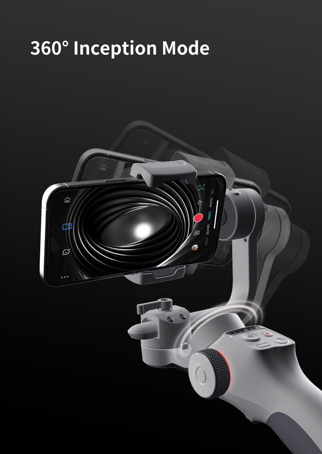 TOALLIN 3-Axis Gimbal Stabilizer for iPhone Android |AI Tracking|Gesture Control