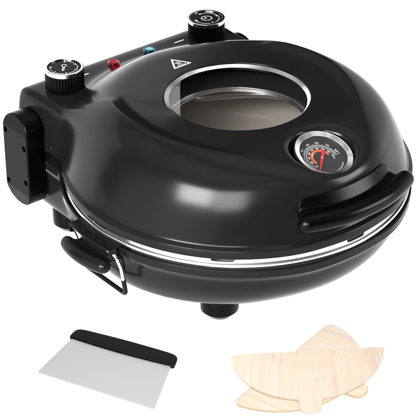 Electric Pizza Maker–12 Inch Electric Pizza Oven Indoor Countertop Maker🔧