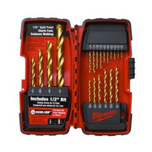 Milwaukee 48-89-1105 20-Piece THUNDERBOLT Titanium Coated Drill Bit Set