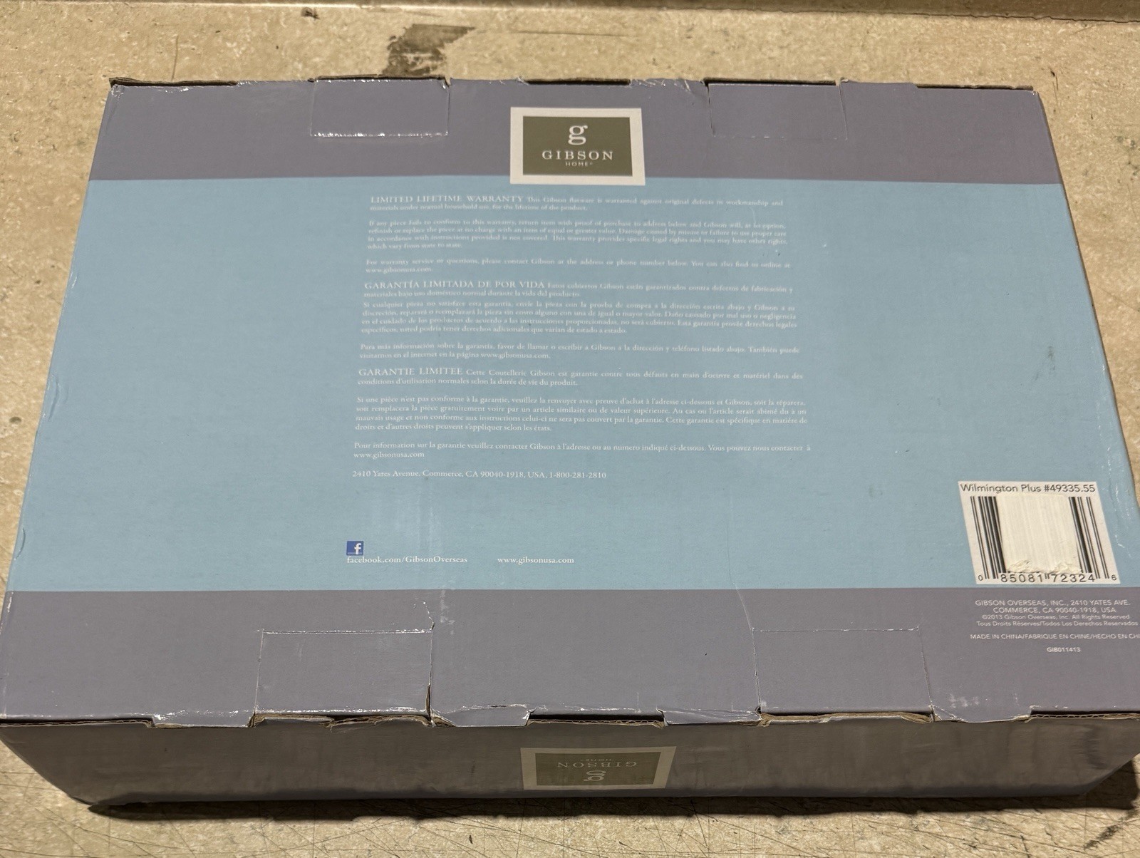 Gibson Home Wilmington Plus 55-Piece Flatware Set NIB
