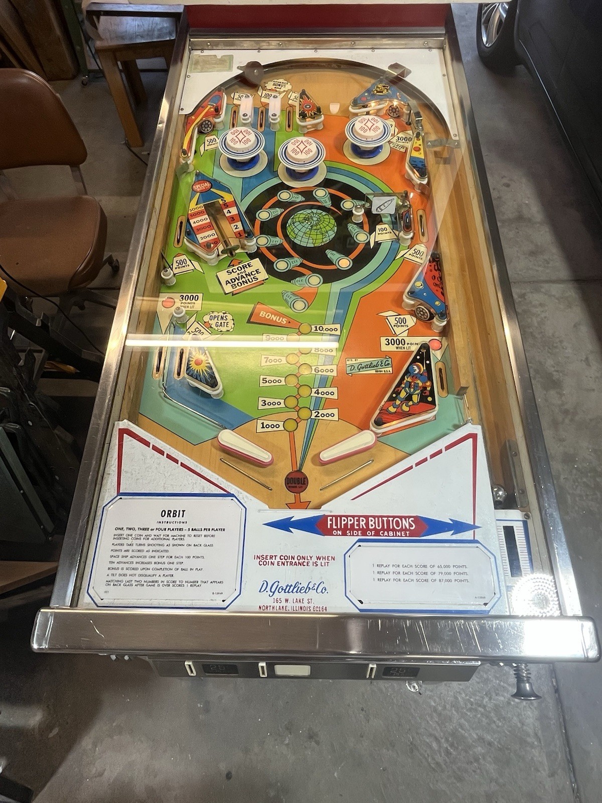 1971 Gottlieb Orbit Pinball