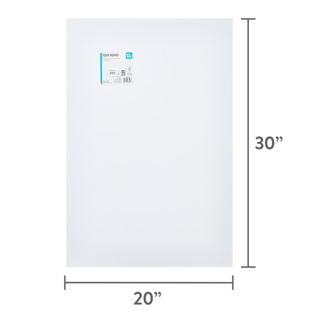 (5 pack) Pen+Gear White Foam Board, 20" x 30"
