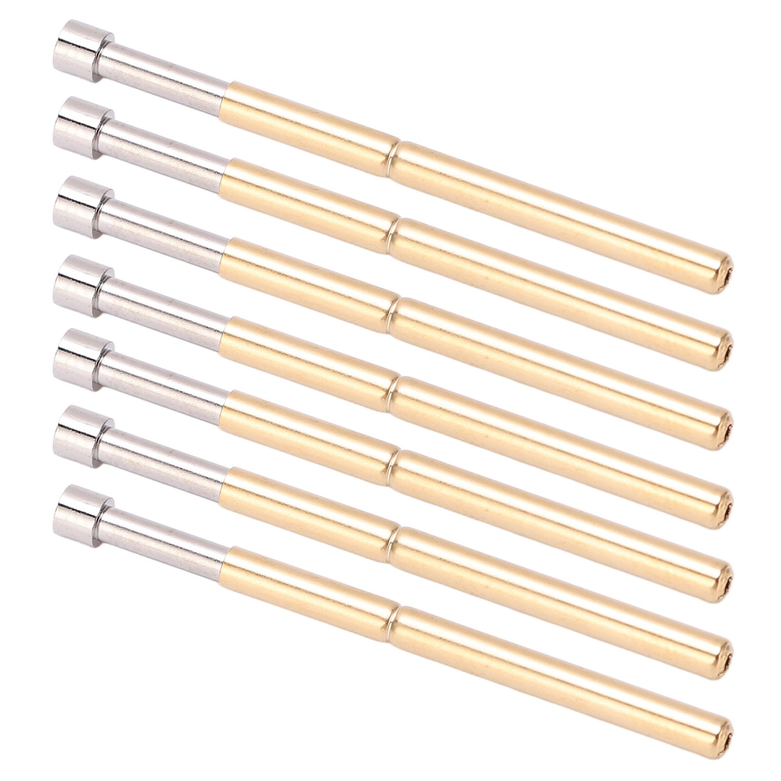 100pcs Spring Test Pogo Pin Concave Head Type Brass Material 2.02mm/0.1in