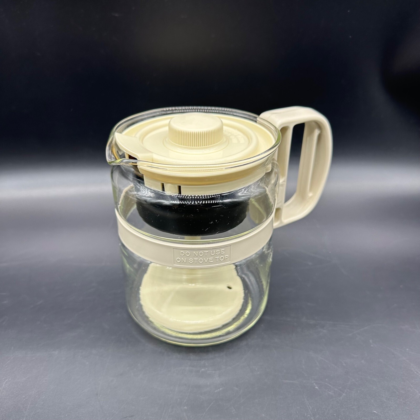 Microwave Coffee Maker Vintage Pot Cream White Micro Perk Gemco USA 1990s Retro
