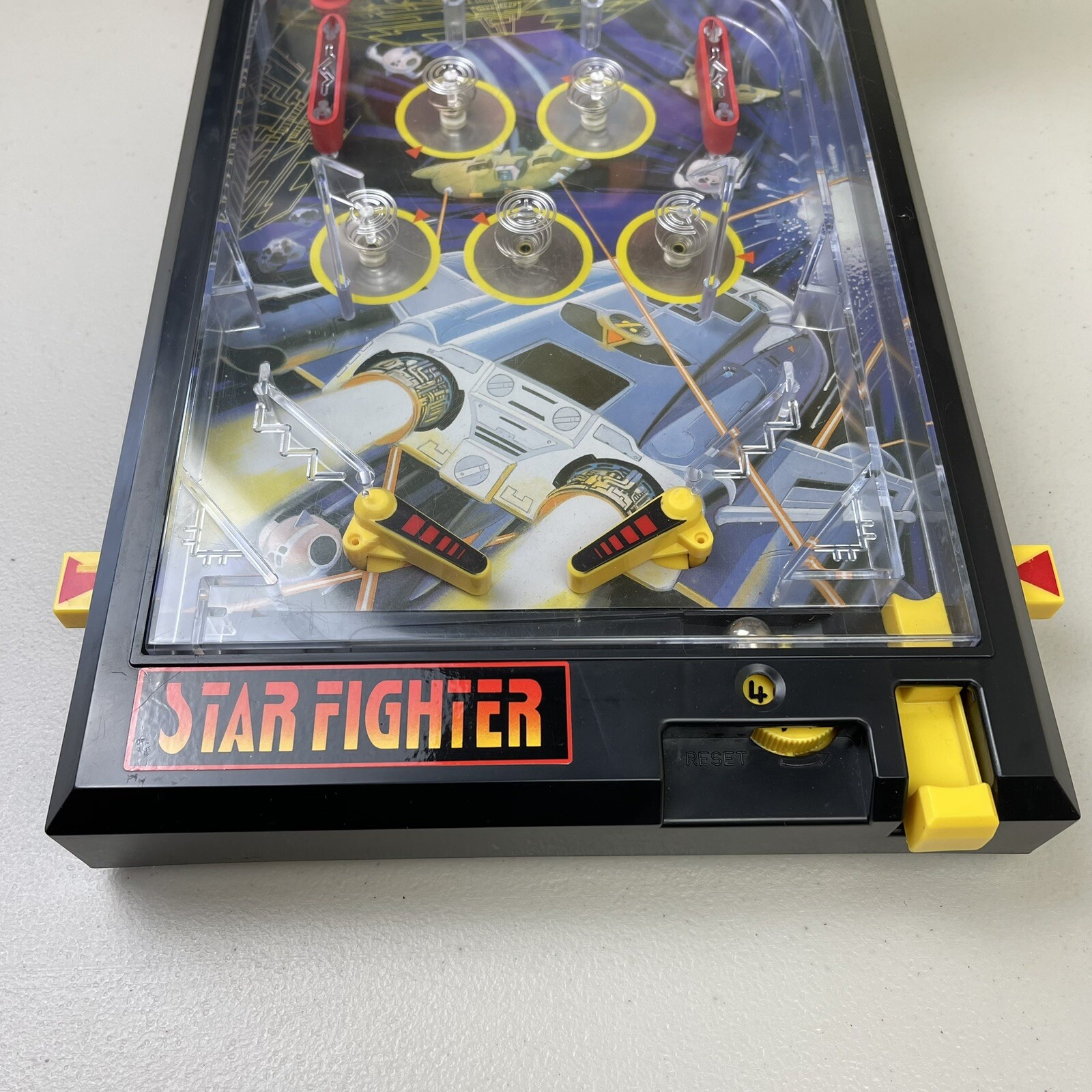 STAR FIGHTER Table Top Arcade Electronic LCD Pinball Game Vintage LCD Broken