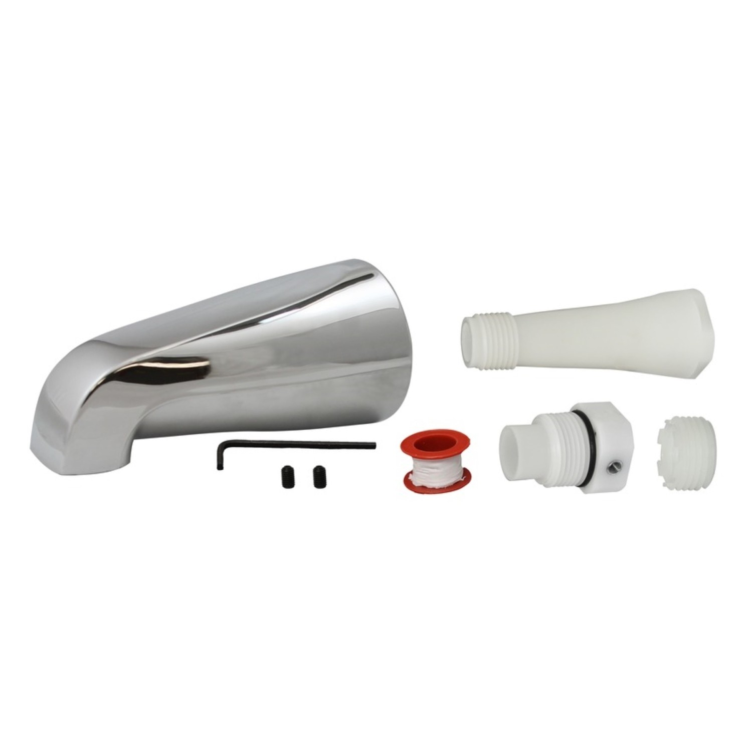 Plumb Pak PP825-33 Chrome Plated Universal Fit Bath Tub Spout