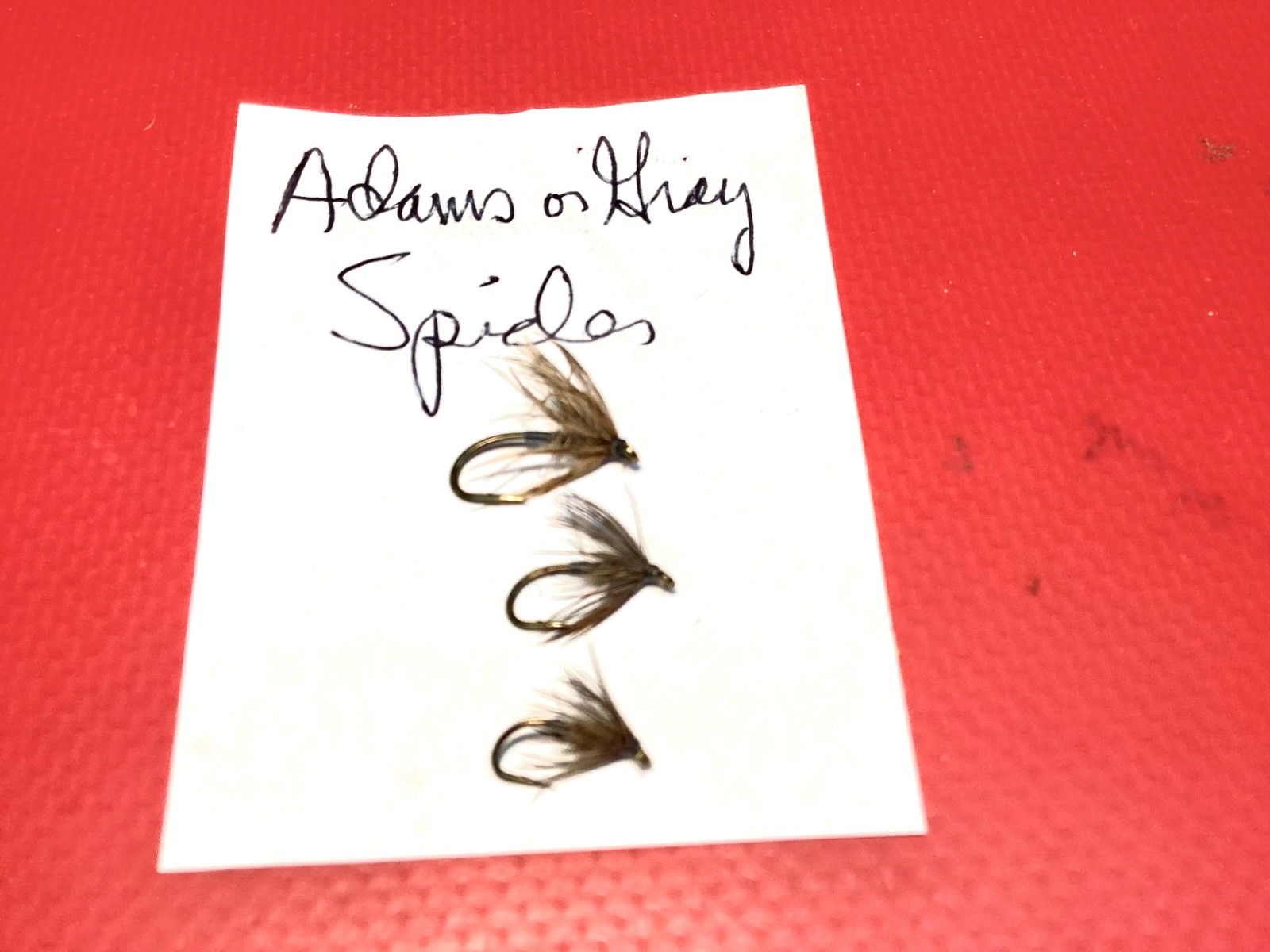 (3) New ADAMS or GRAY SPIDER Soft Hackle Wet Flies