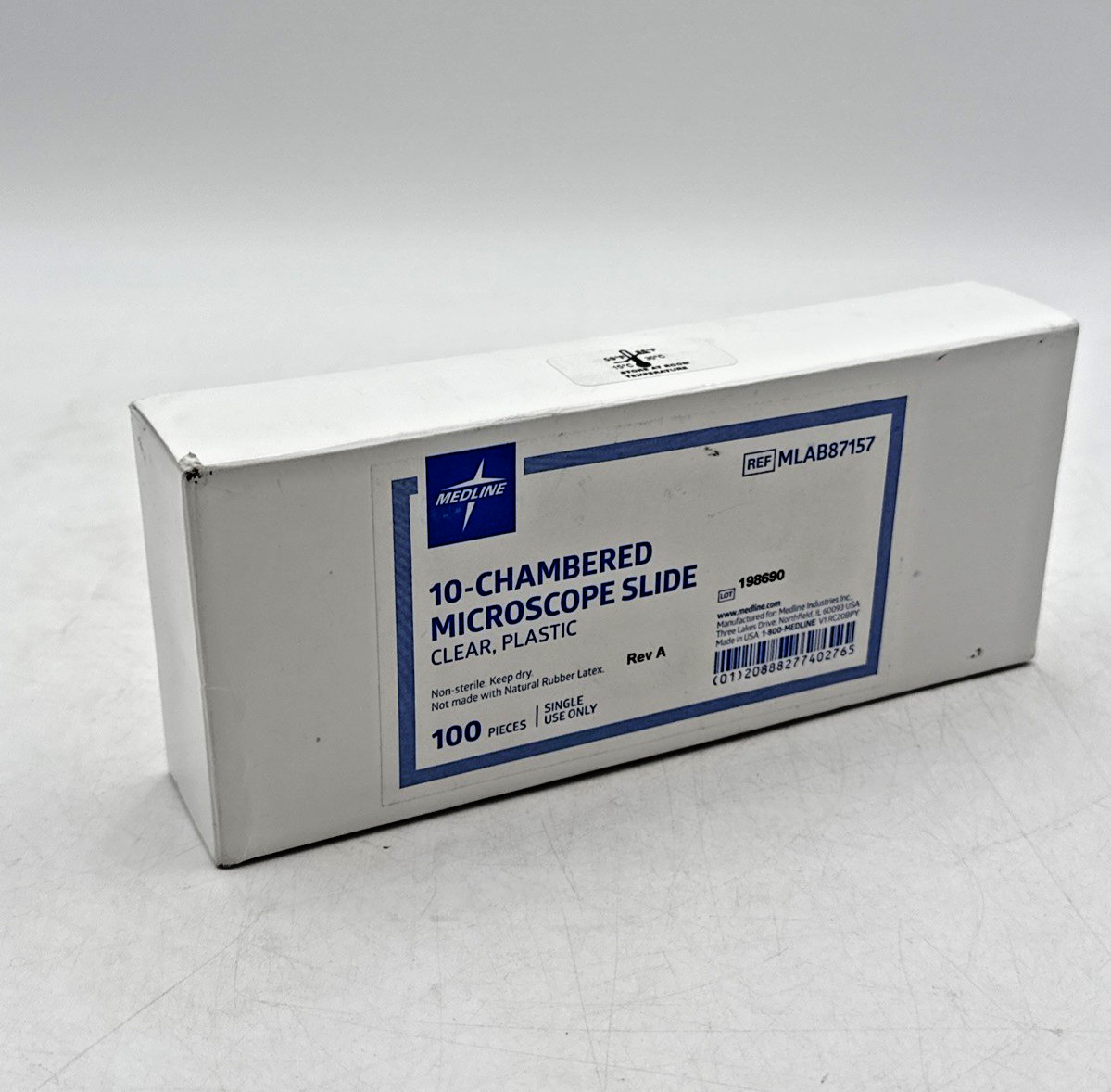 10-chambered Disposable Microscope Slide,100ct