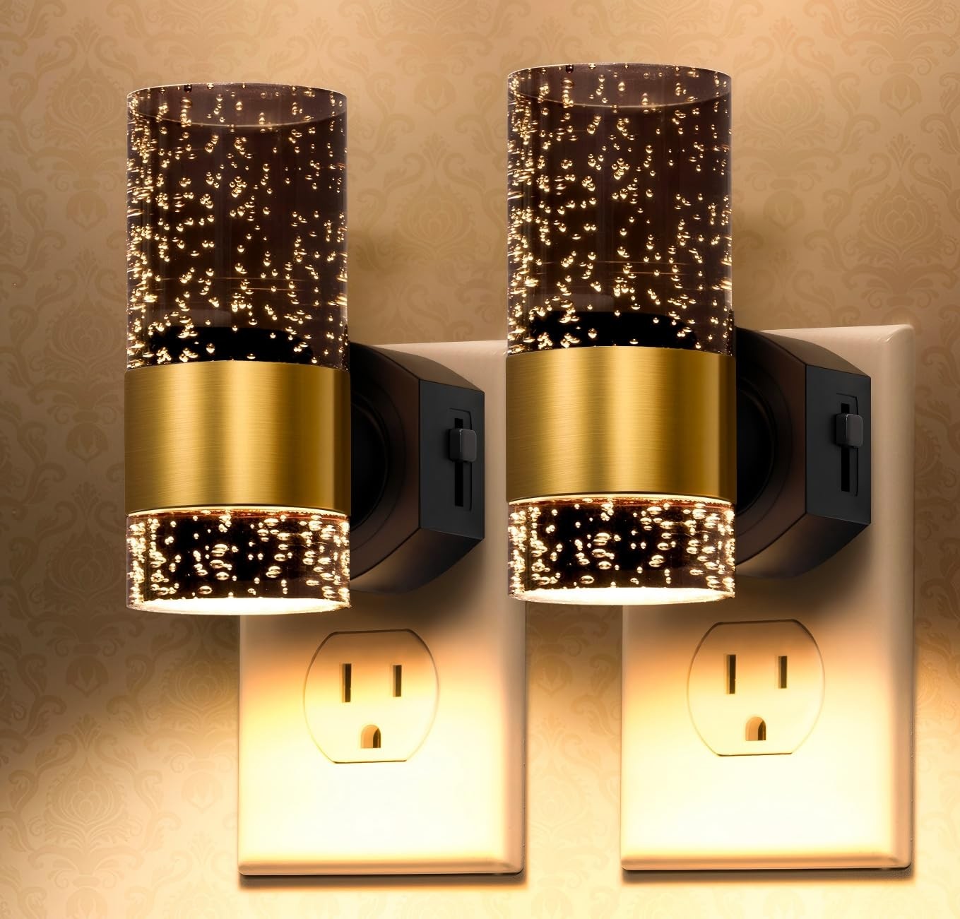 Night Lights Plug into Wall, 2 Pack Dimmable Plug in Night Light with Dusk to...
